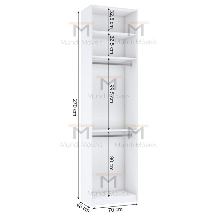 Módulo Closet Cabideiro Duplo A270Xl70Xp40 M413.B
