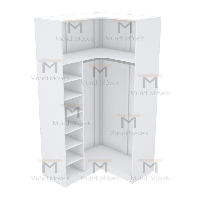 Módulo Closet Canto A200Xlx98Xly108 C/ Nichos E Cabideiro M366.B