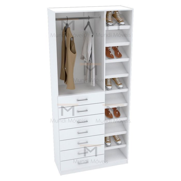 Módulo Closet 7 Gavetas M461.B (Sapateira E Gaveteiro)