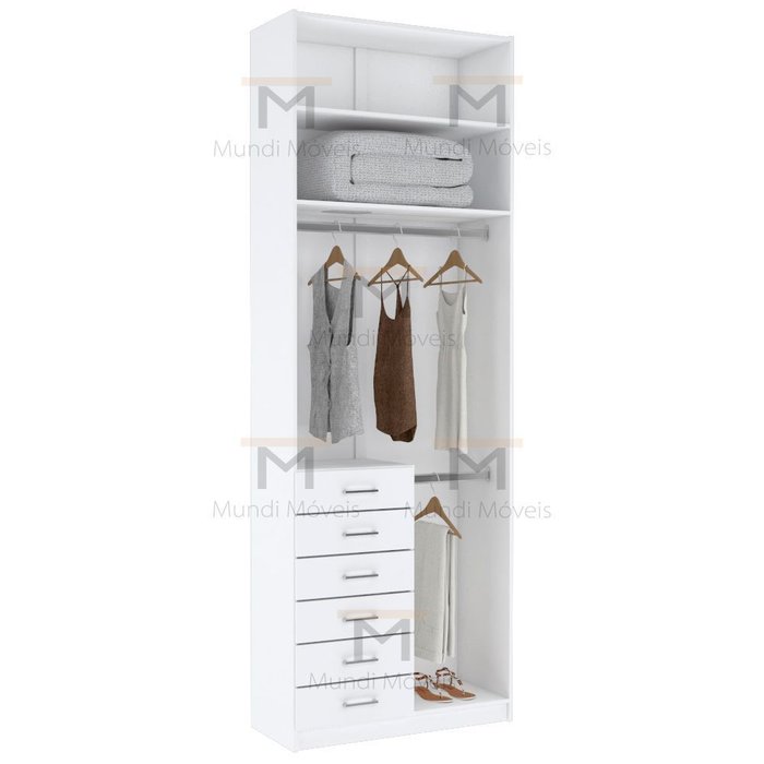 Módulo Closet Gaveteiro E Cabideiro A270Xl95Xp40 M415.B