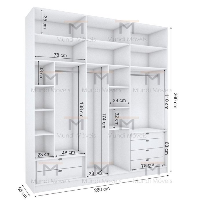Módulo Closet Janaina M177.2021.B (Casa Ou Loja)
