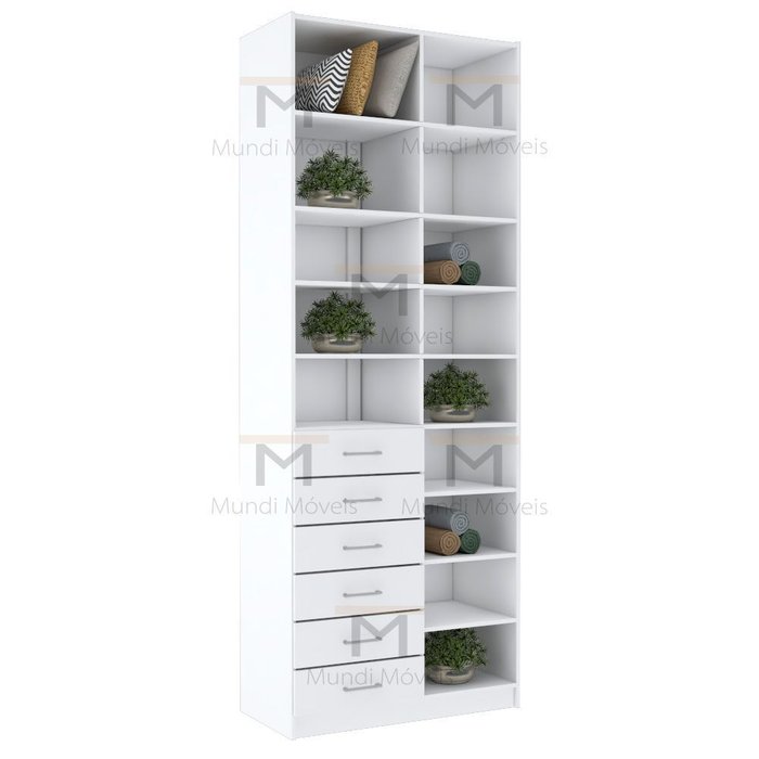 Módulo Closet Gaveteiro E Nichos A240Xl90Xp45 M428.B