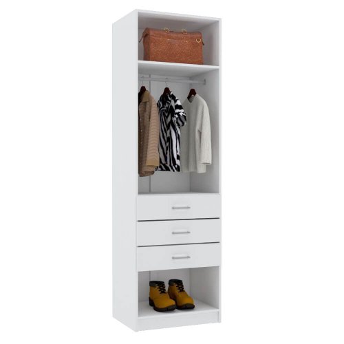 Módulo Closet M384.B (5 Gavetas, Nichos E Prateleiras)