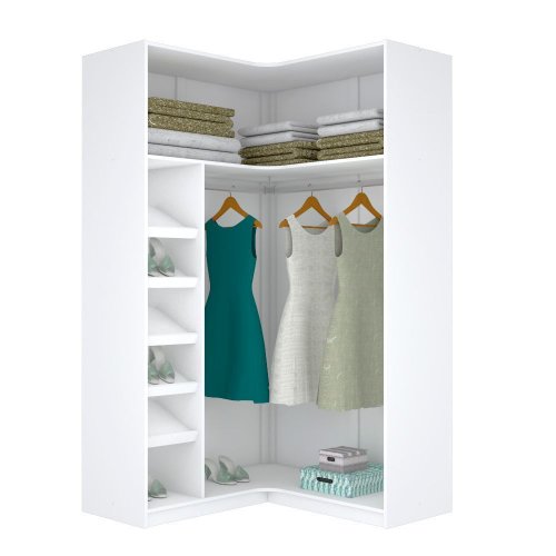 Módulo Closet 2,00A Canto + Sapateira E Cabideiro M254.B