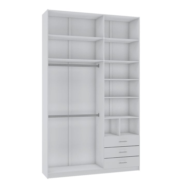 Módulo 270cm 5 Prateleiras 2 Nichos Branco M773.B | Mundi Móveis