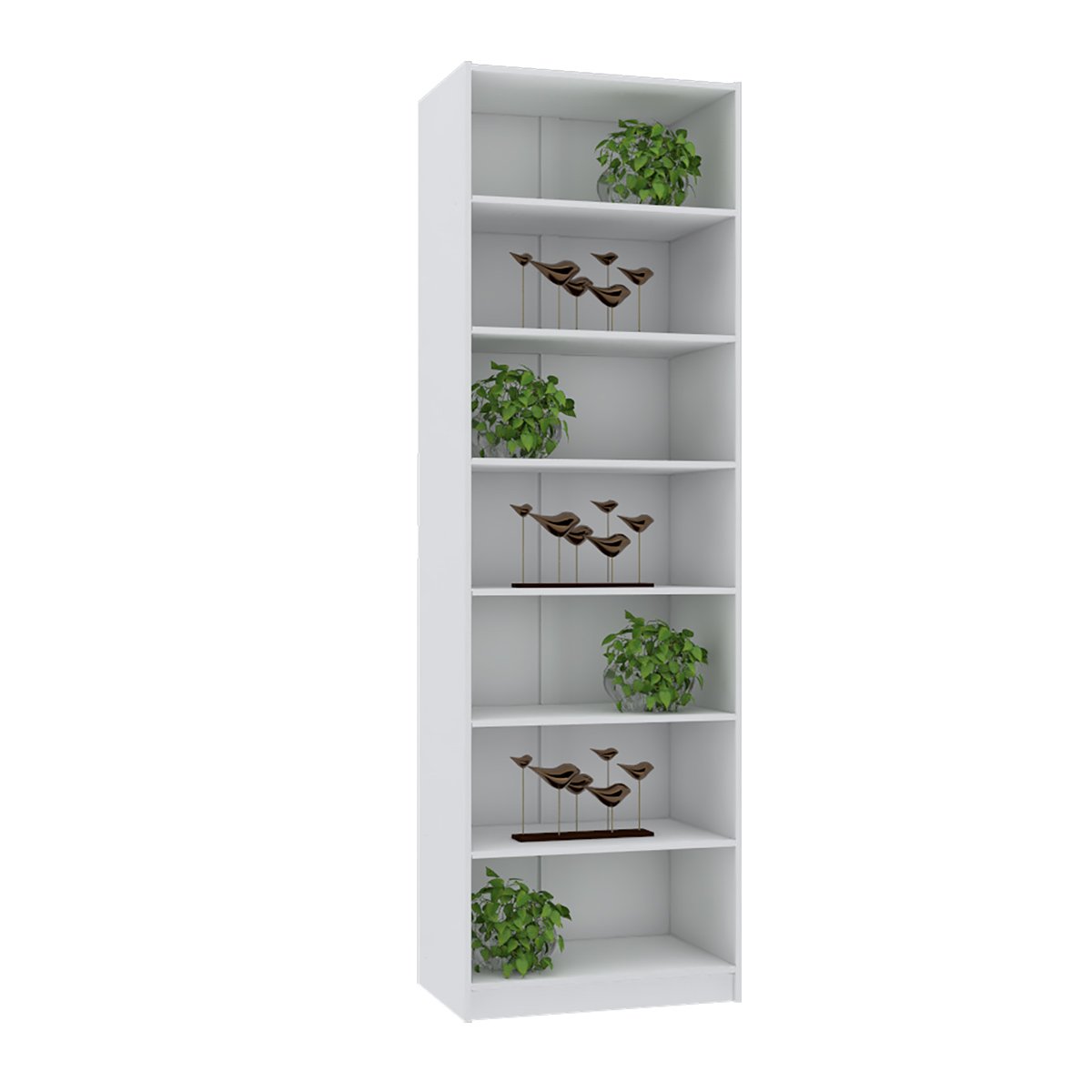 Módulo 225cm 8 Prateleiras Branco M753.B | Mundi Móveis