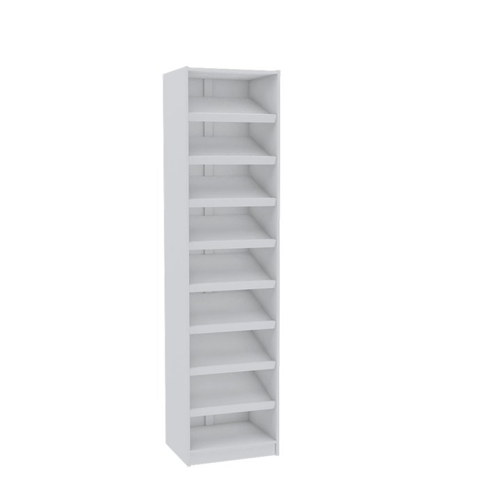 Sapateira 220cm 8 Prateleiras Branca M735.B | Mundi Móveis