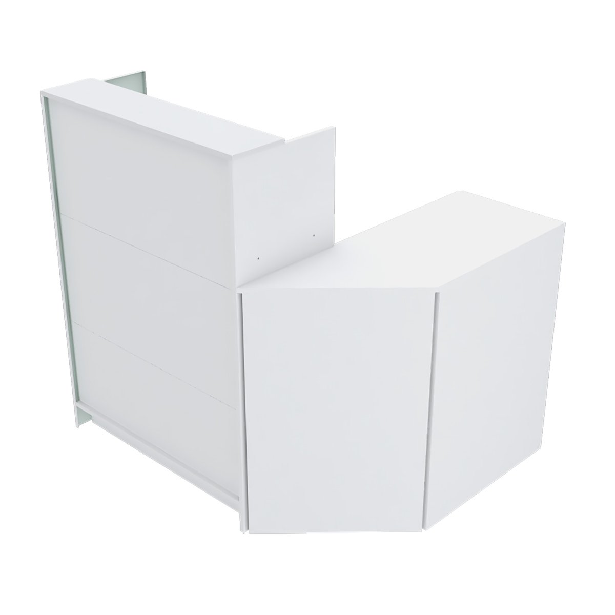 Balcão 2 Gavetas Branco M478.B | Mundi Móveis