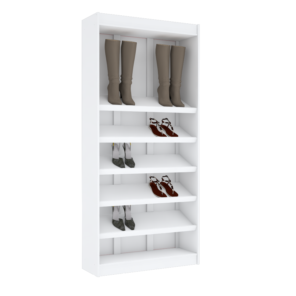 Sapateira Grande 2 Metros Branca M737 - Dimens&otilde;es e Capacidade