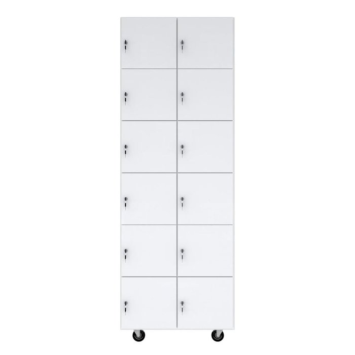 Escaninho 211cm 12 Nichos Branco M488.B | Mundi Móveis