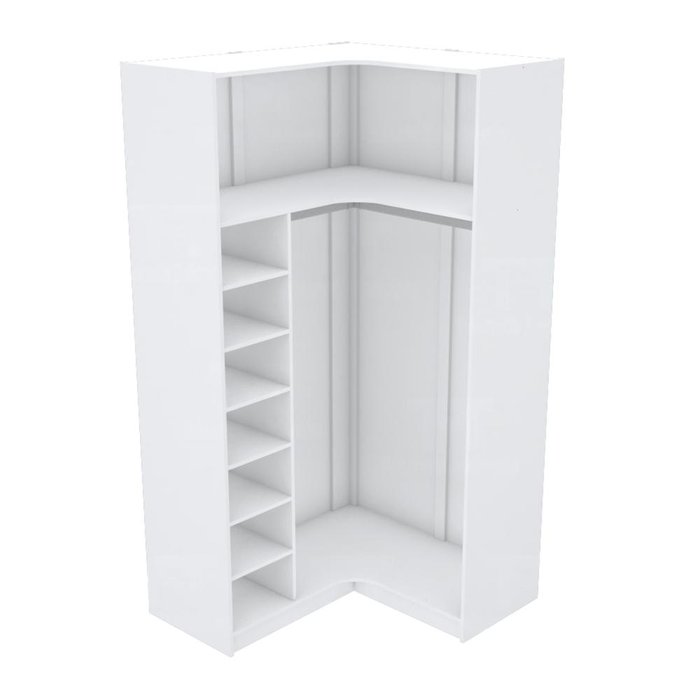 Módulo Closet Canto A200Xlx98Xly108 C/ Nichos E Cabideiro M366.B