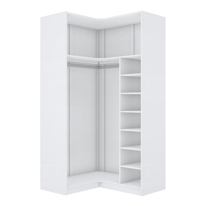 Módulo Closet Canto A200Xlx108Xly98 C/ Nichos E Cabideiro M365.B