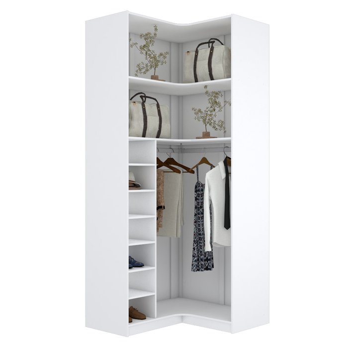 Módulo Closet Canto Cab. Duplo, Nichos A250 M586.B